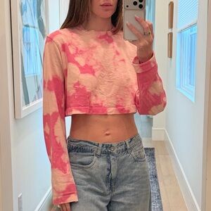 Cotton Citizen Tokyo Tie-Dye Cropped Long-Sleeve Top